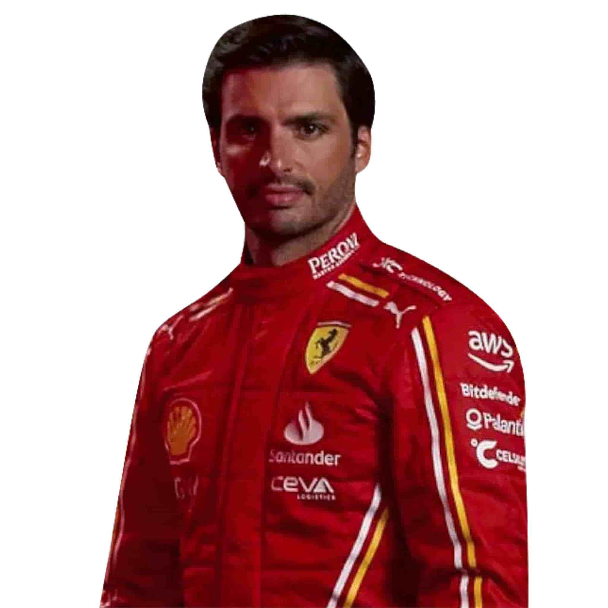 2024 Carlos Sainz Ferrari F1 Race Suit Replica