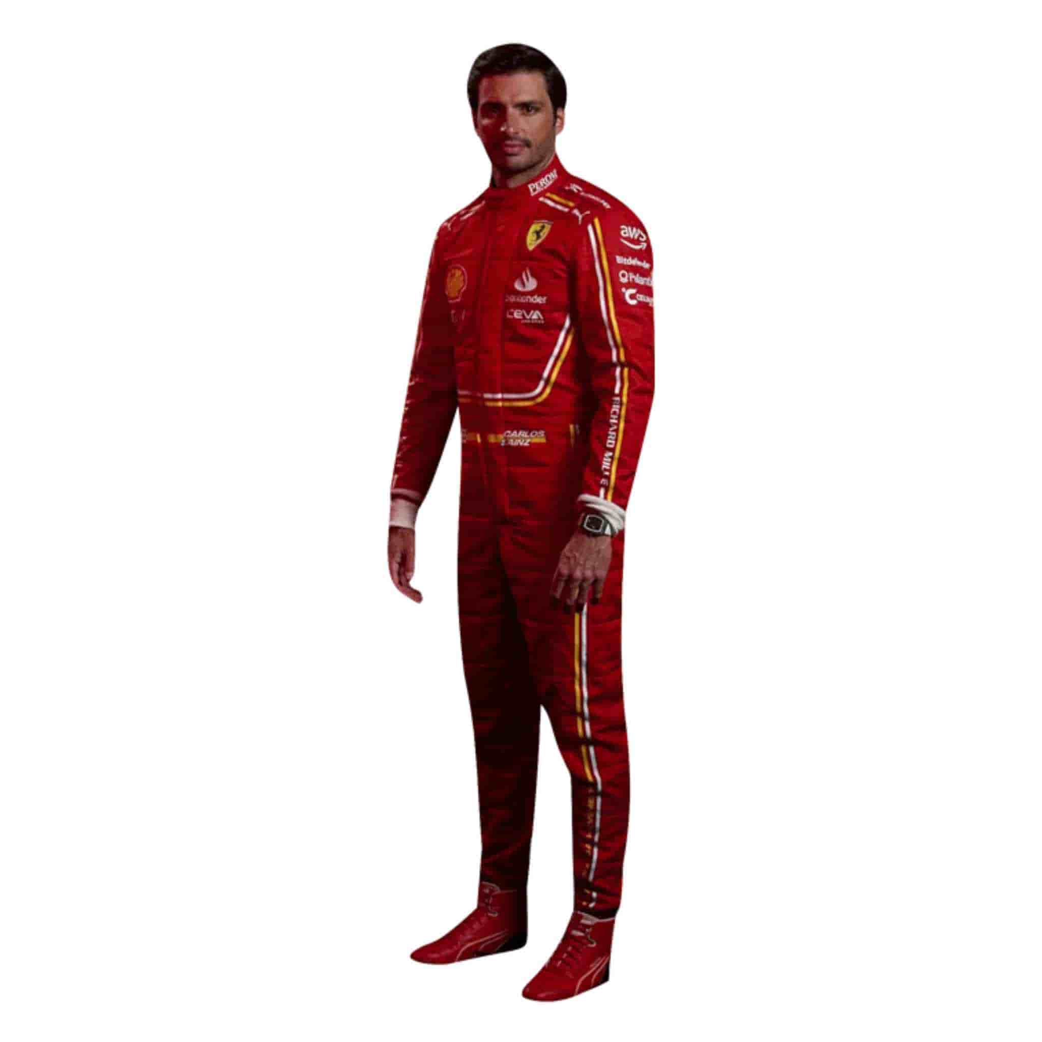 2024 Carlos Sainz Ferrari F1 Race Suit Replica