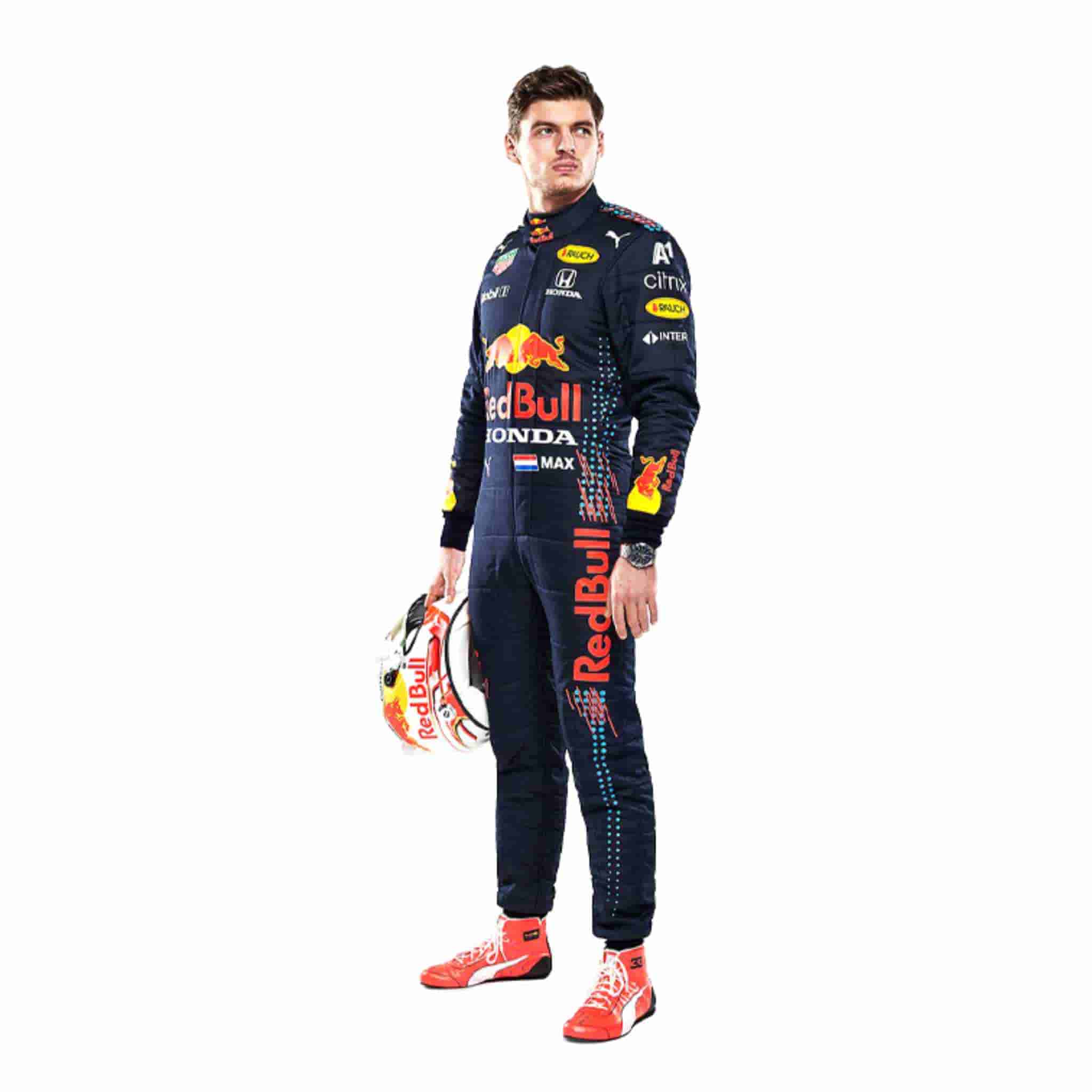 2021 Max Verstappen Red Bull Honda F1 Race Suit Replica