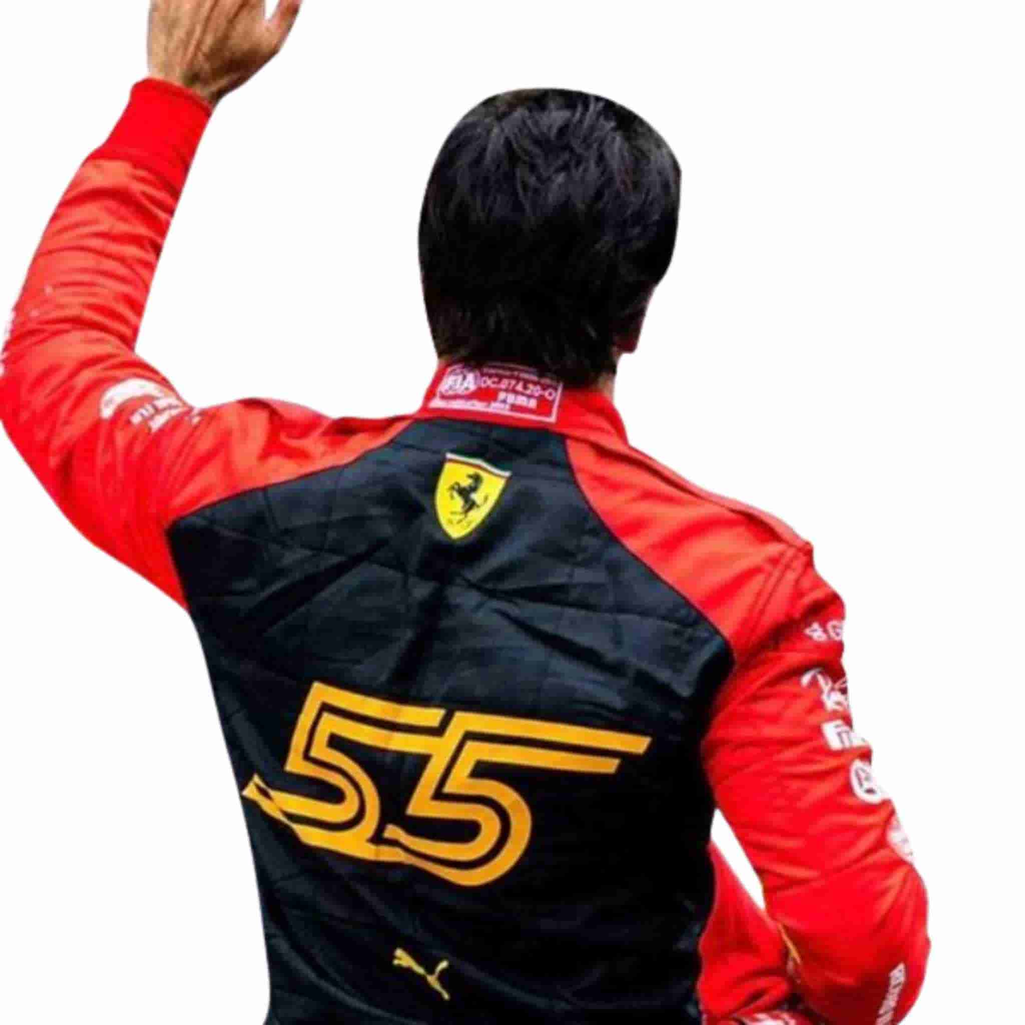 2023 Carlos Sainz Ferrari Spain GP F1 Race Suit Replica