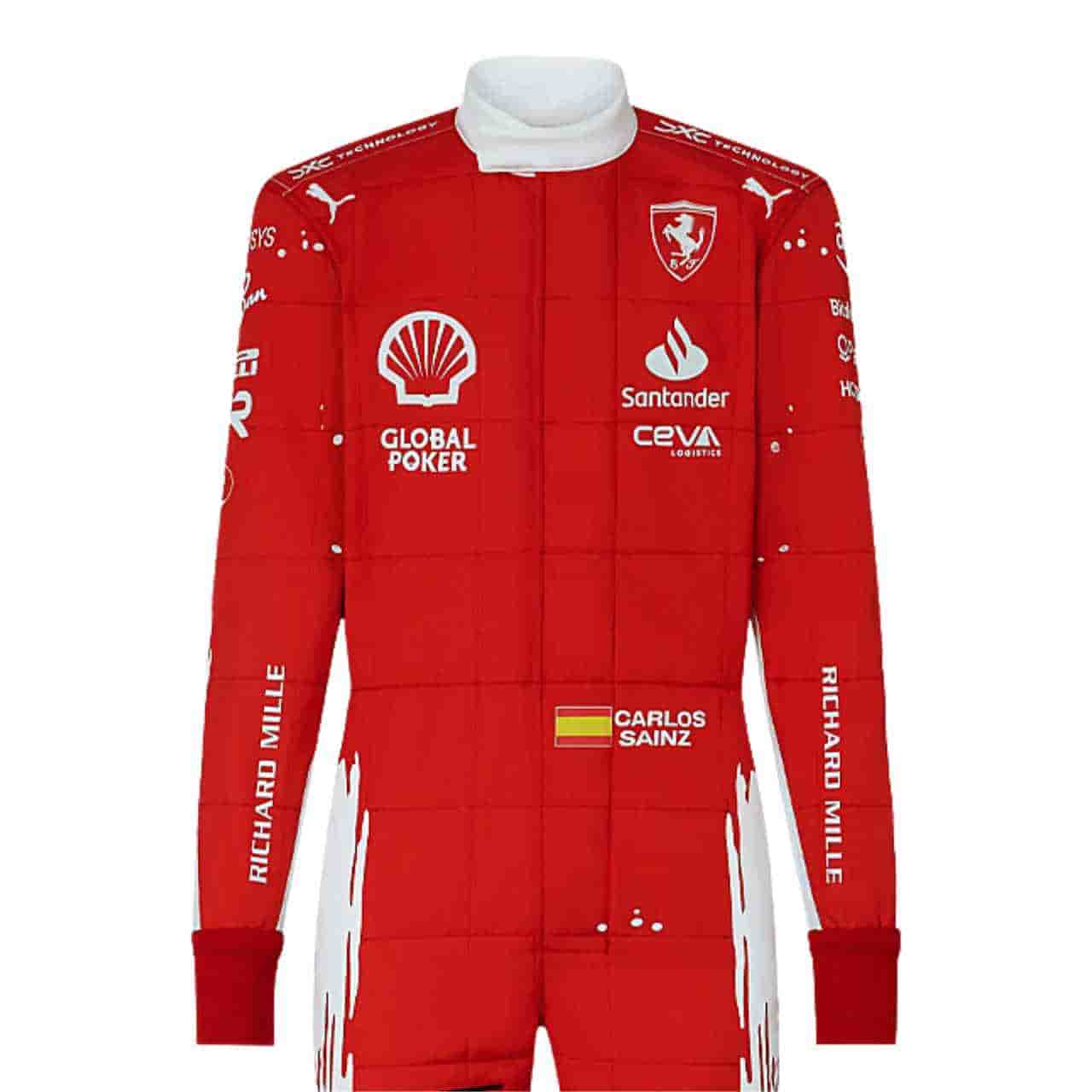 2023 Carlos Sainz Las Vegas GP Special Edition Ferrari F1 Race Suit Replica