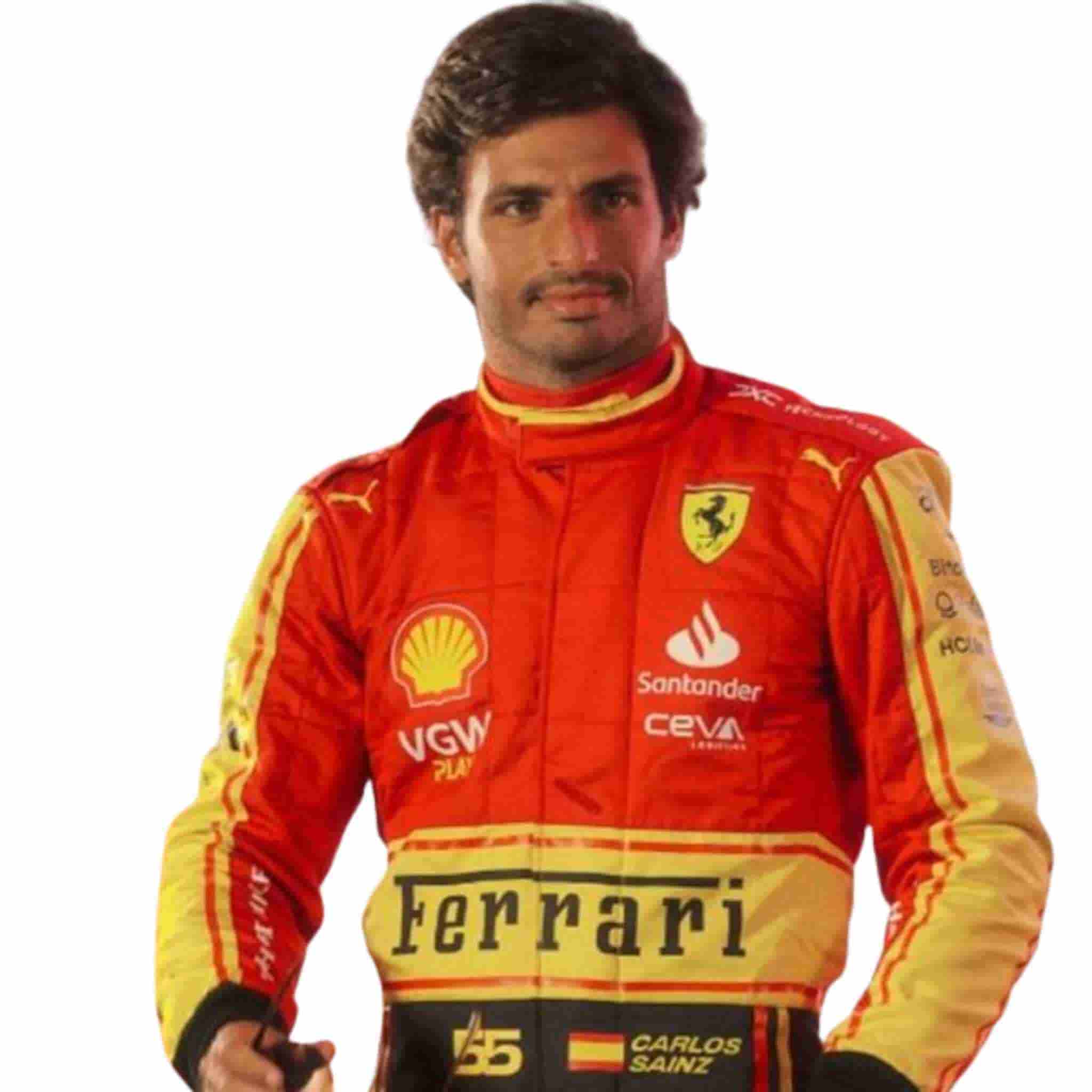 2023 Carlos Sainz Monza GP Ferrari F1 Race Replica Suit