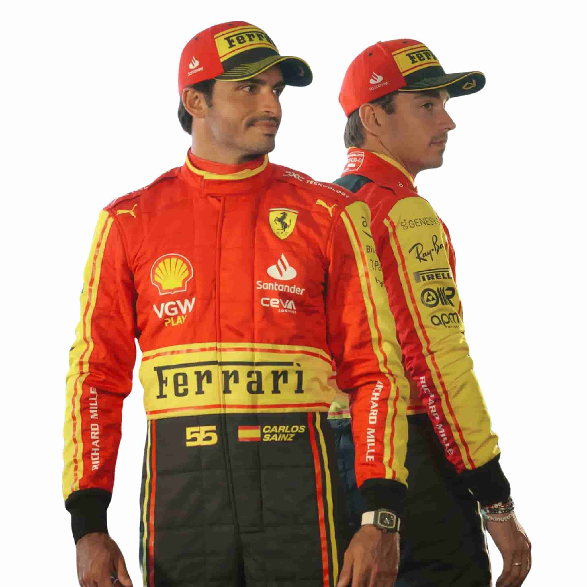 2023 Carlos Sainz Monza GP Ferrari F1 Race Replica Suit