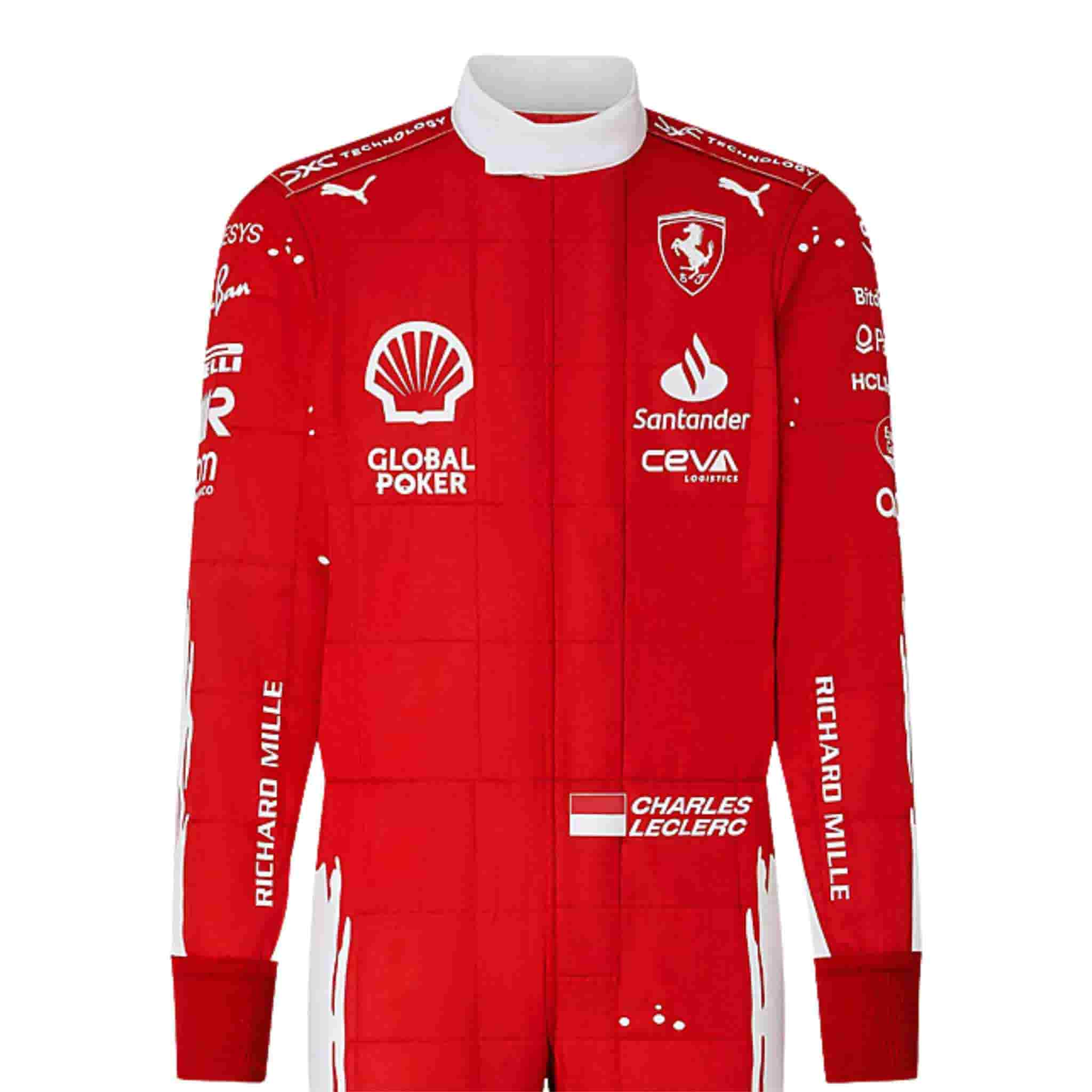 2023 Charles Leclerc Las Vegas GP Special Edition Ferrari F1 Race Suit Replica