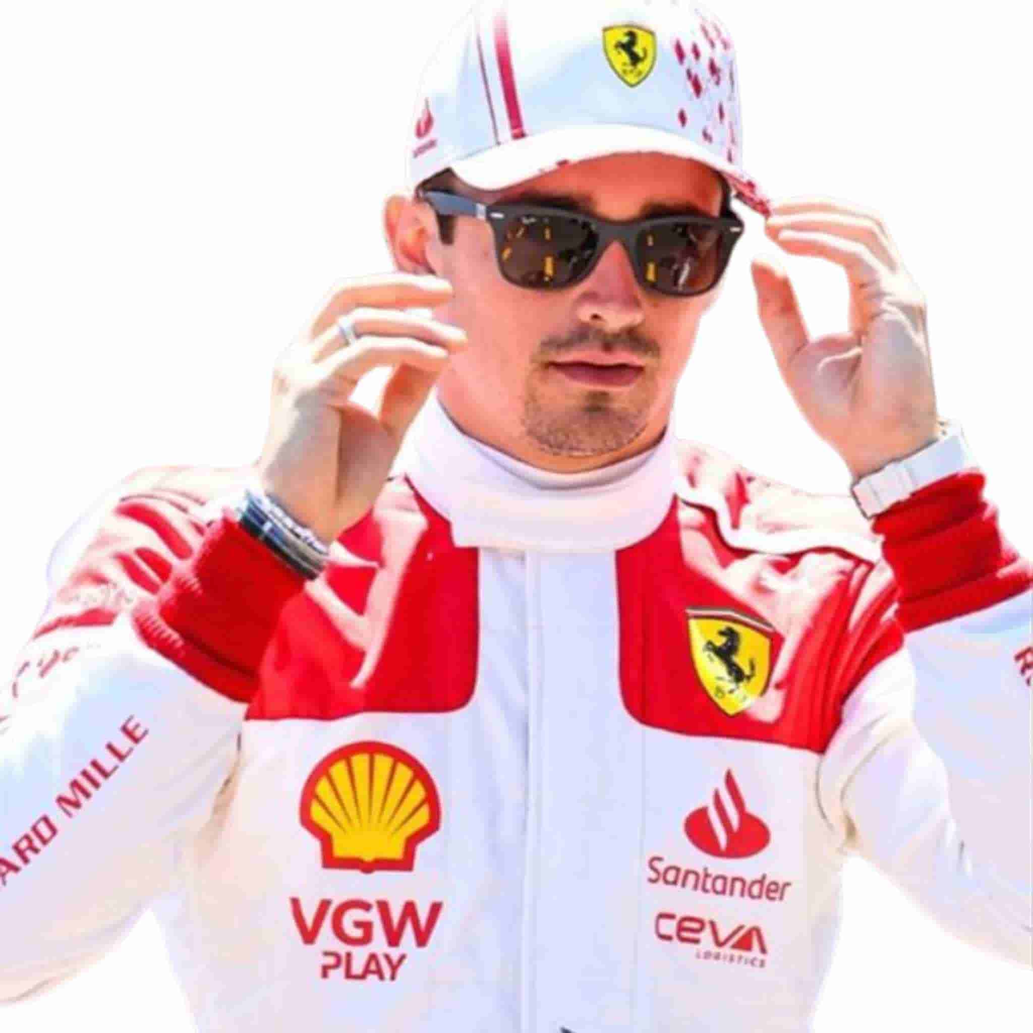 2023 Charles Leclerc Monaco GP Ferrari F1 Race Suit Replica