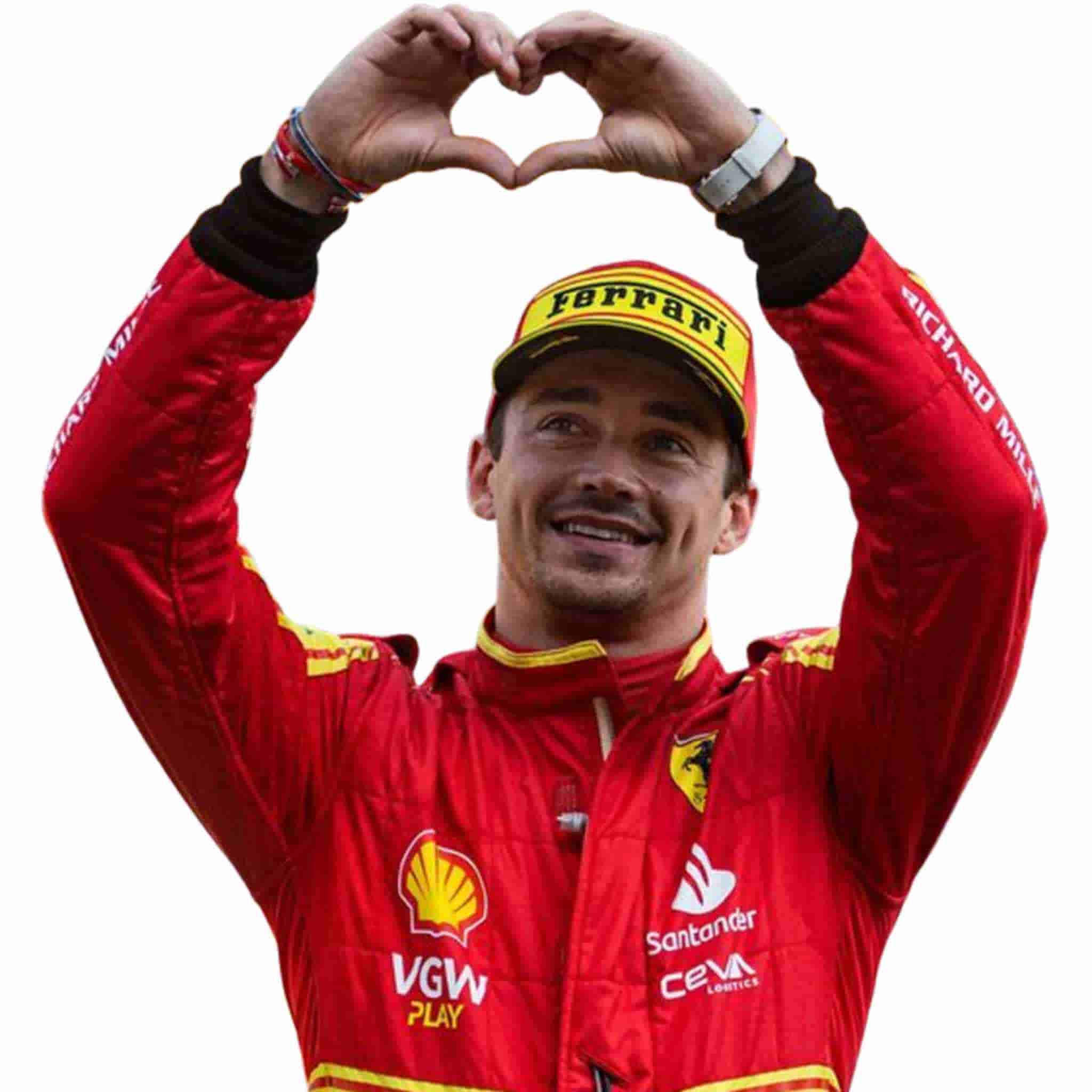 2023 Charles Leclerc Monza GP Ferrari F1 Race Suit Replica