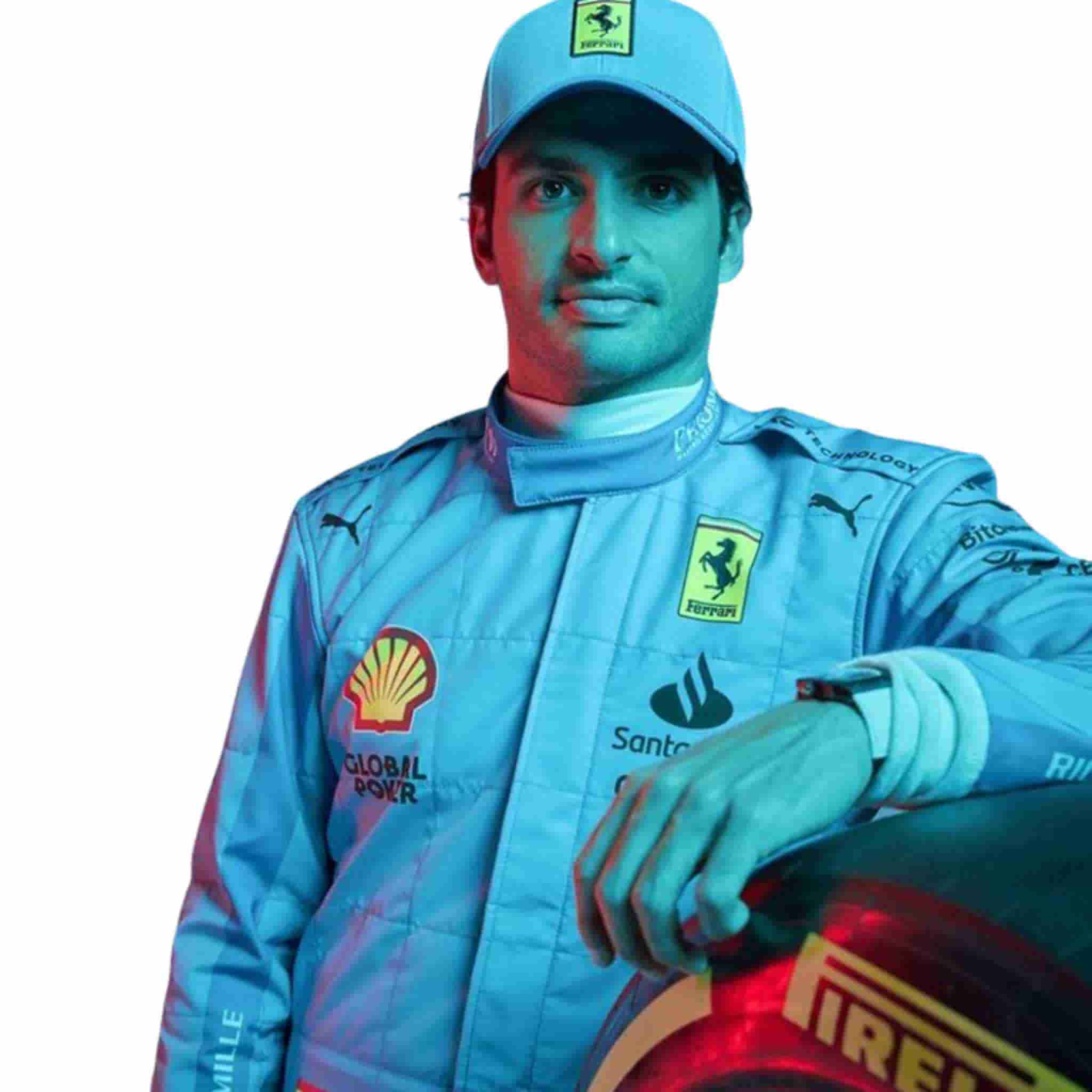 2024 Carlos Sainz Scuderia Ferrari Miami GP F1 Race Suit Replica