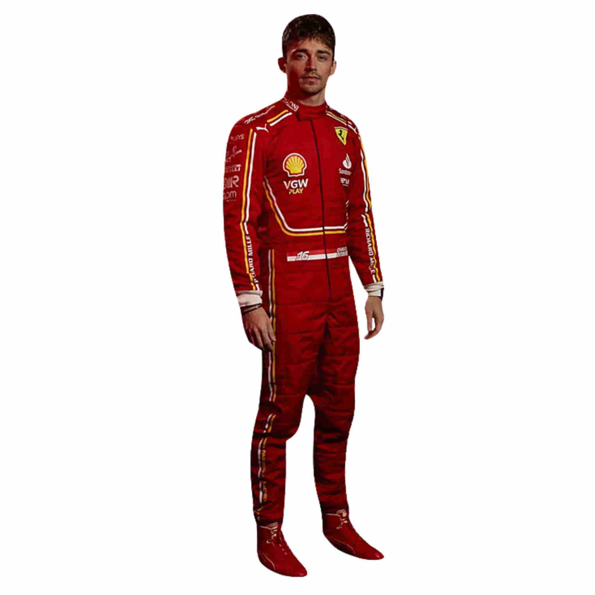 2024 Charles Leclerc Ferrari F1 Race Suit Replica