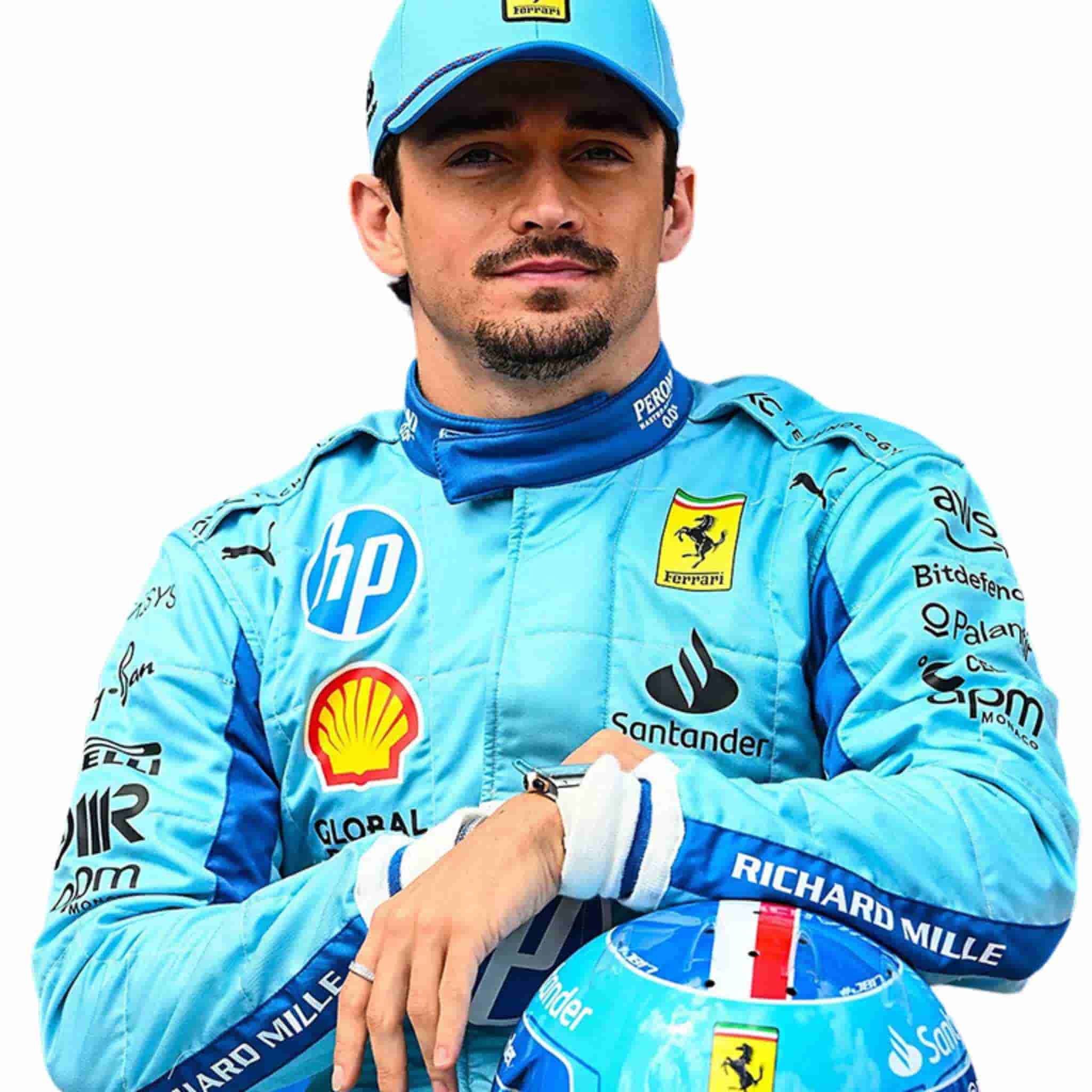 2024 Charles Leclerc Ferrari Miami GP F1 Race Suit Replica