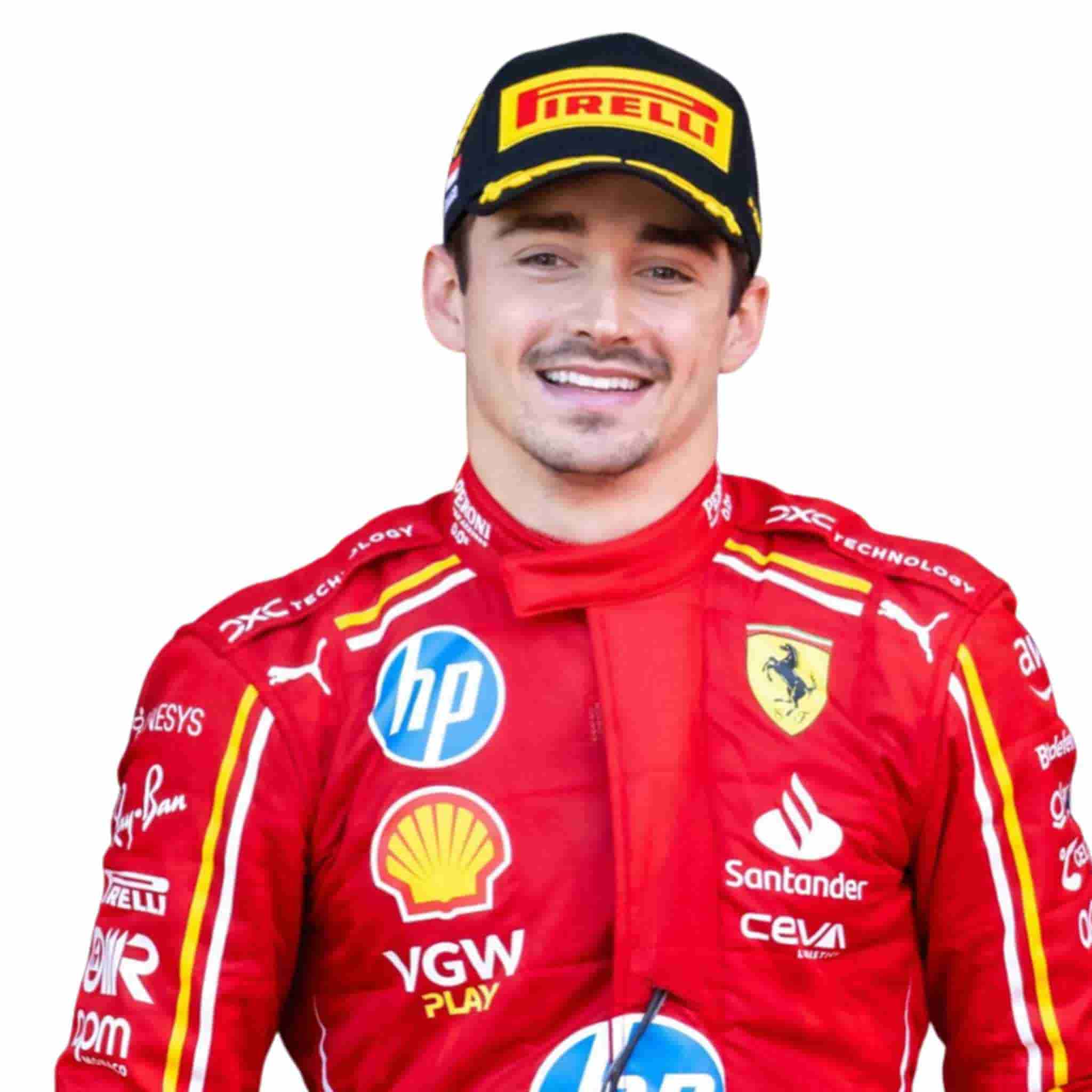 2024 Charles Leclerc Monaco GP Ferrari F1 Race Suit Replica