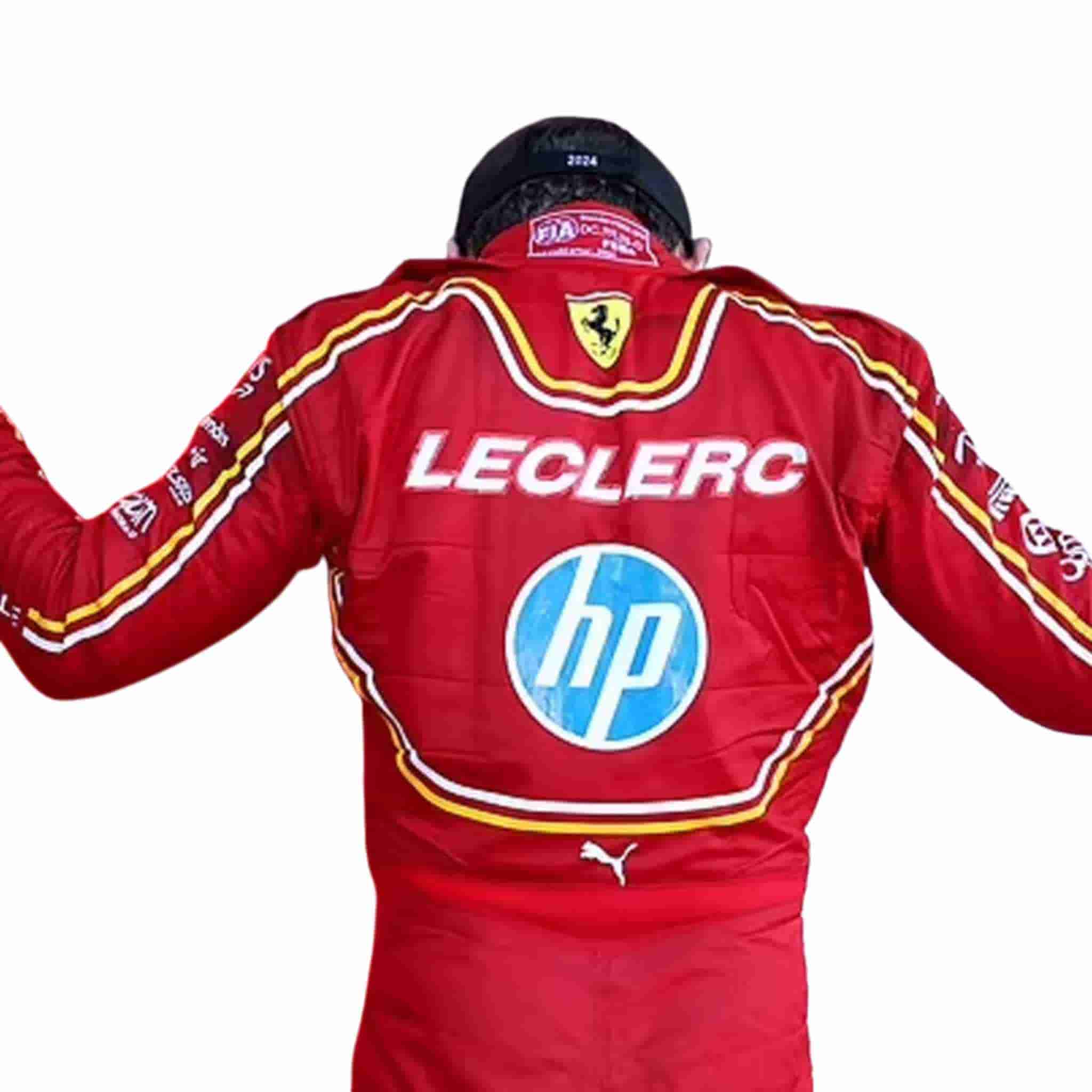 2024 Charles Leclerc Monaco GP Ferrari F1 Race Suit Replica