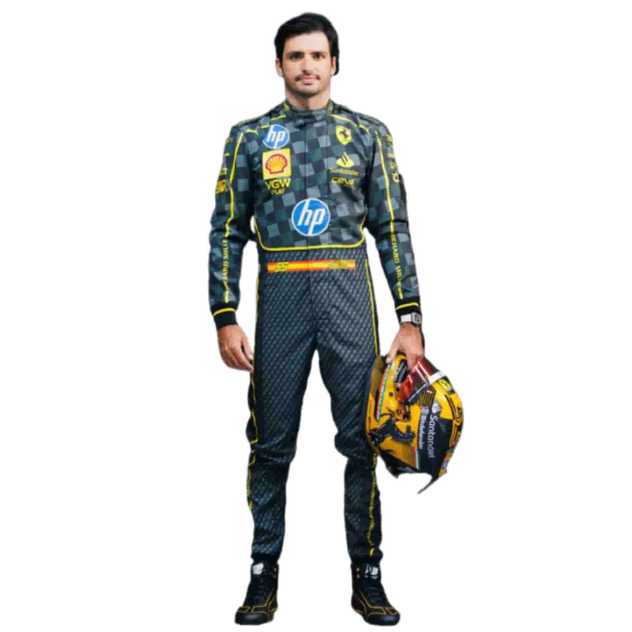 2024 Scuderia Ferrari HP Carlos Sainz Italian GP F1 Race Suit Replica