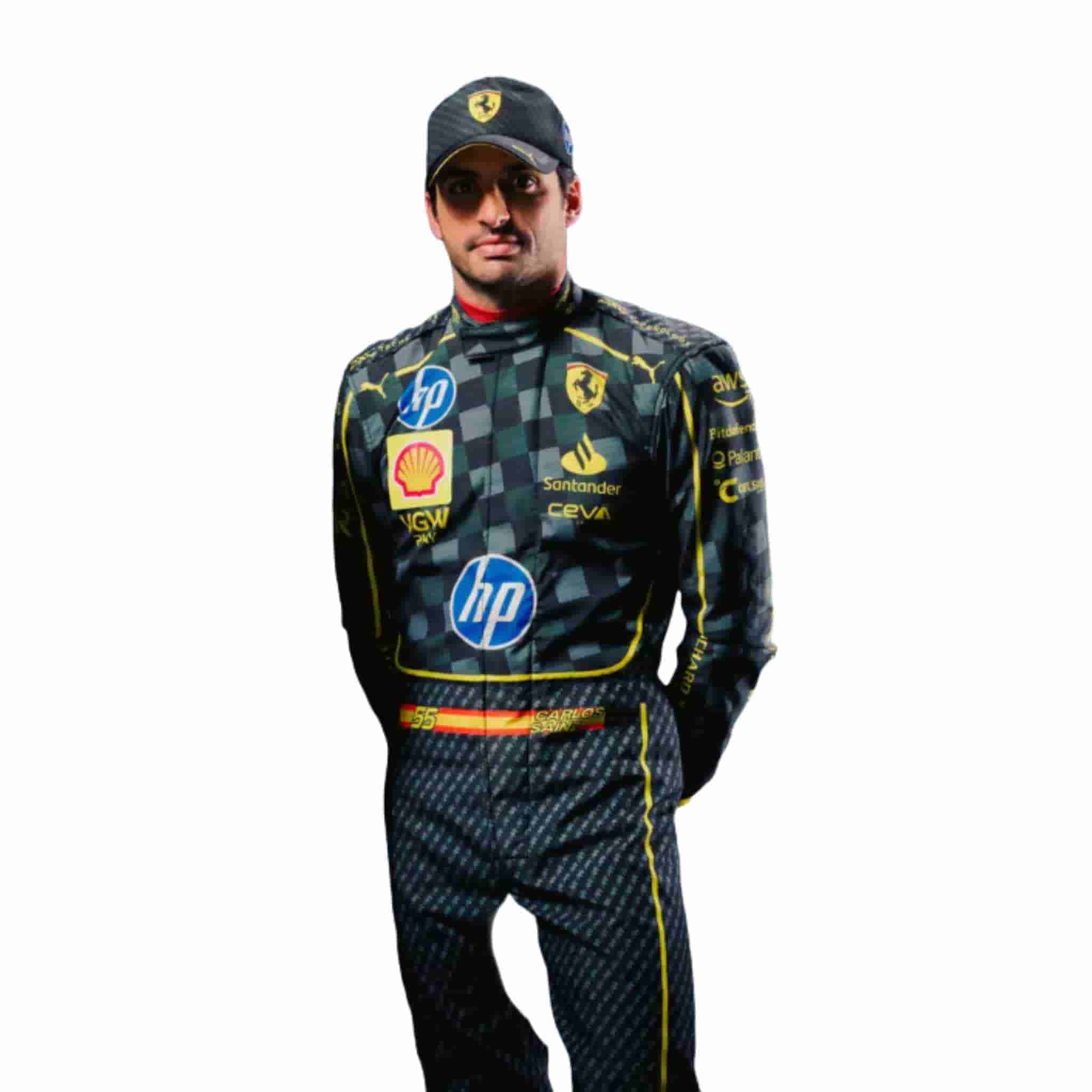 2024 Scuderia Ferrari HP Carlos Sainz Italian GP F1 Race Suit Replica