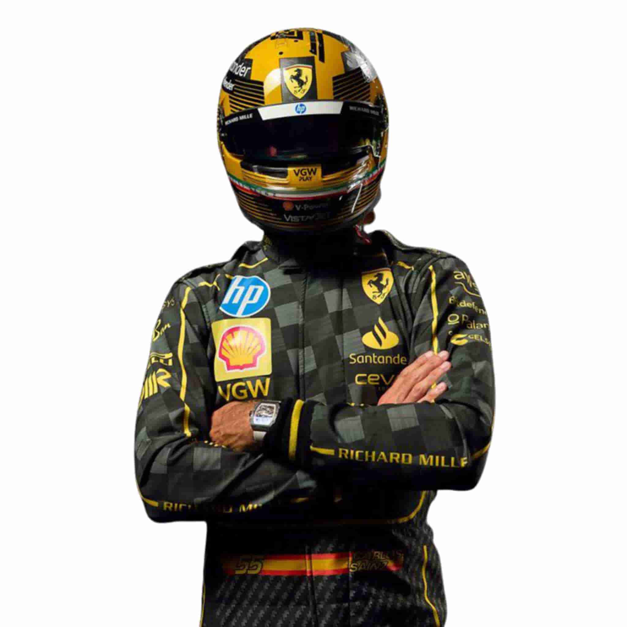 2024 Scuderia Ferrari HP Carlos Sainz Italian GP F1 Race Suit Replica