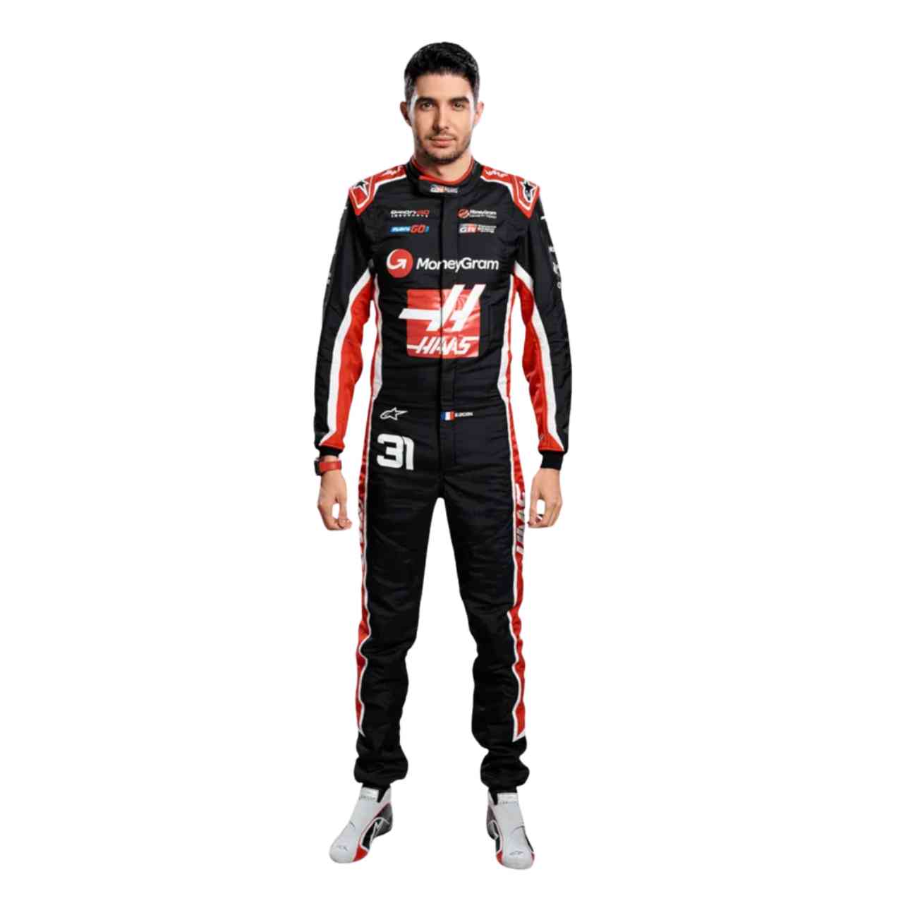 2025 Esteban Ocon Haas F1 Race Suit Replica