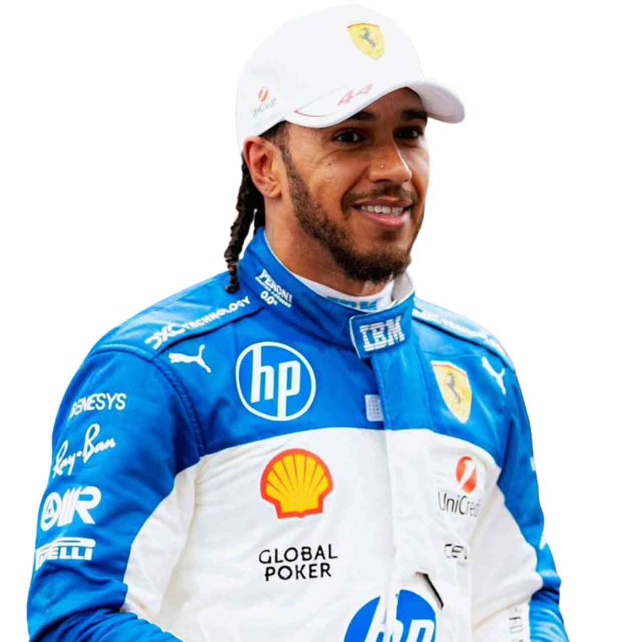 2025 Lewis Hamilton Ferrari Miami GP F1 Race Suit Replica