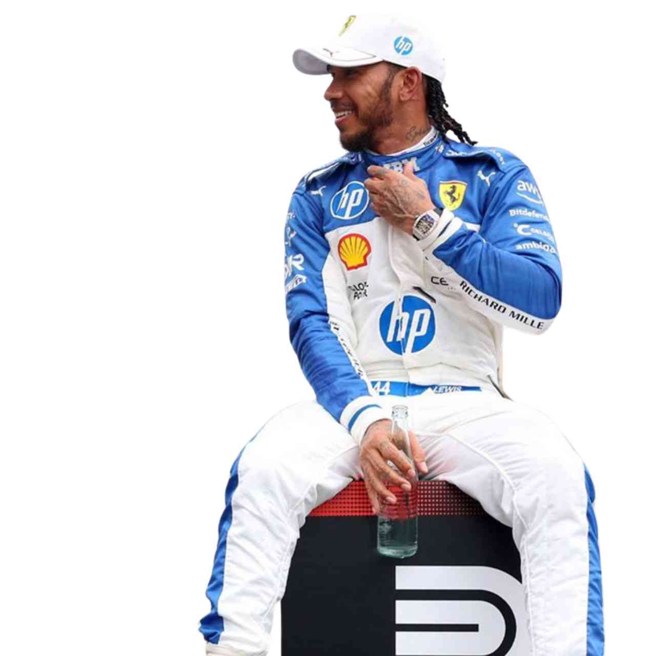 2025 Lewis Hamilton Ferrari Miami GP F1 Race Suit Replica