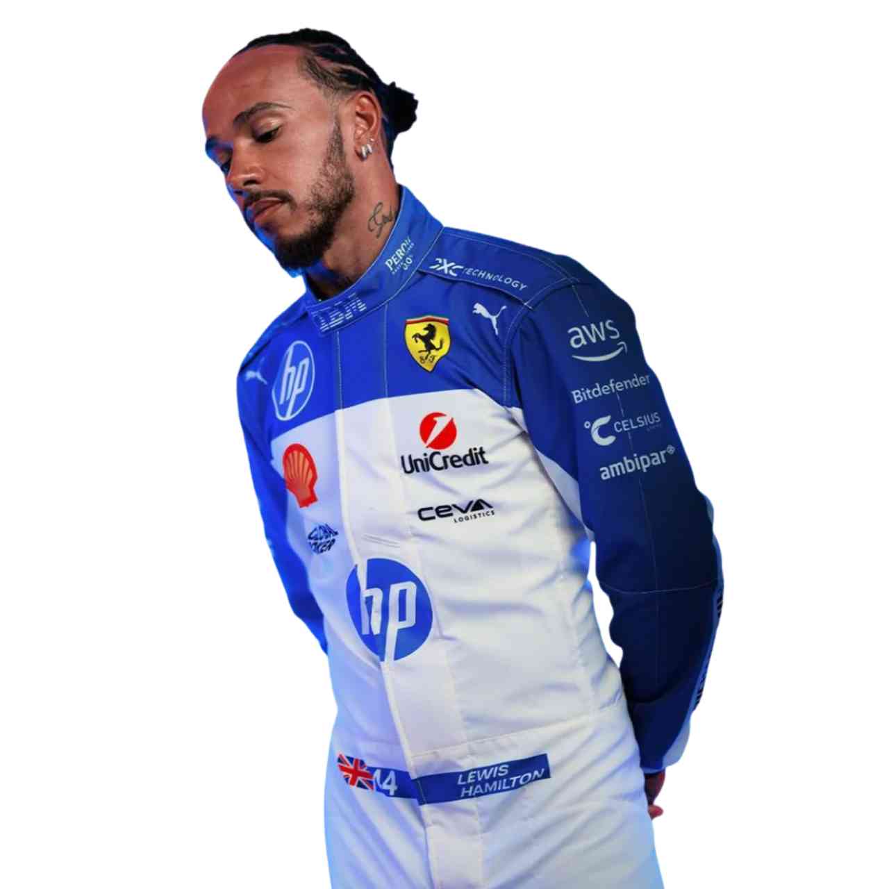 2025 Lewis Hamilton Ferrari Miami GP F1 Race Suit Replica