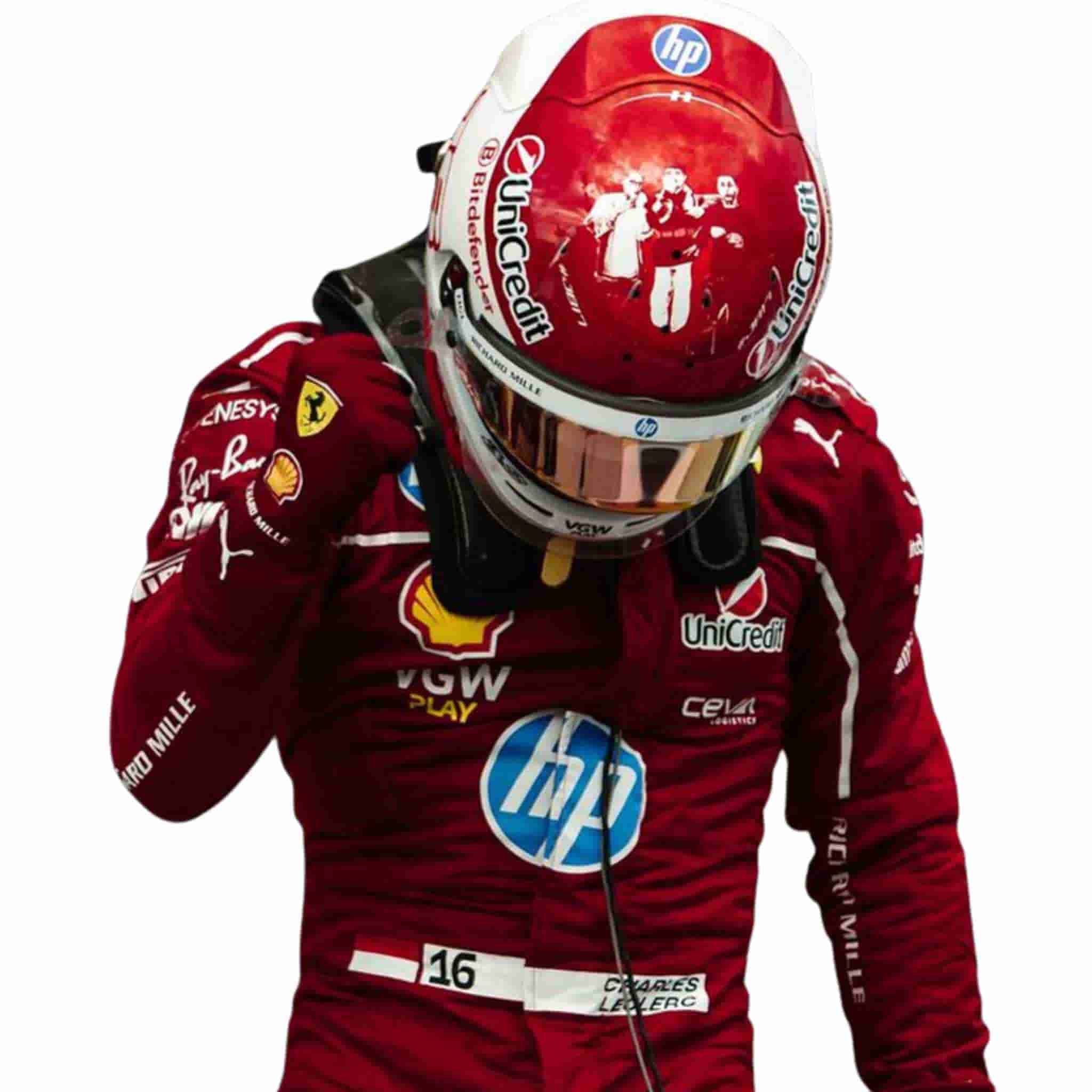 Ferrari Charles Leclerc Monza GP 2025 Race Suit Replica