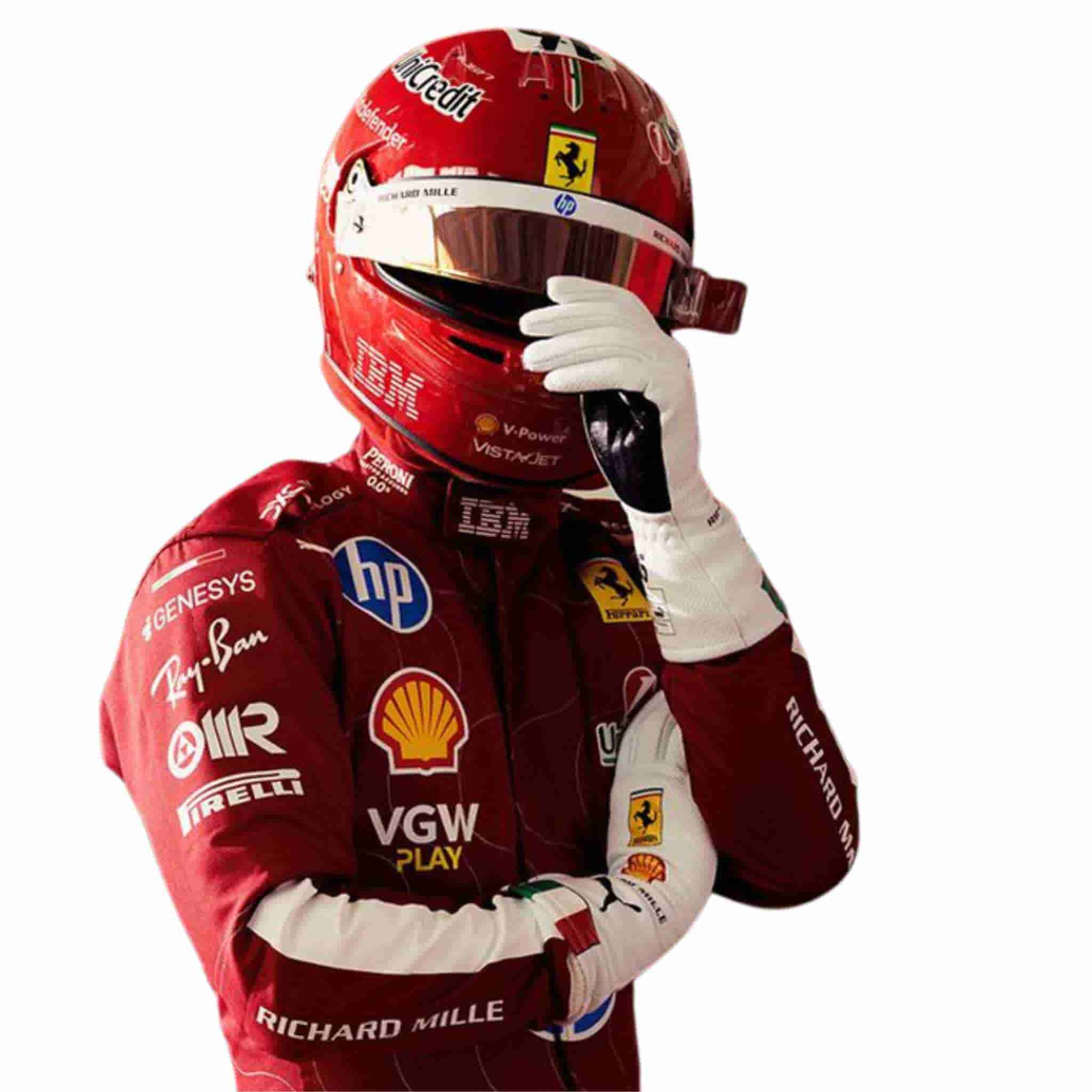 Ferrari Charles Leclerc Monza GP 2025 Race Suit Replica
